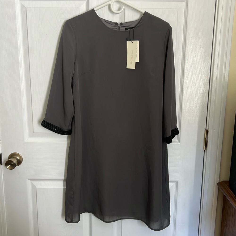 MM Couture by Miss Me Grey Shift Cocktail Dress